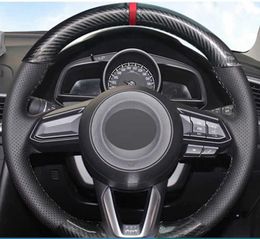 Customised Car Steering Wheel Cover Suede Original Steering Wheel Braid For Mazda CX-3 CX3 CX-5 CX5 2017 2018 Mazda 6 CX-9