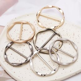 Metal Ring for T-shirt Corner Artefact Waist Tighting Bottons Silk Scarf Clip Brooches Shawls Holder Clothing Accessories