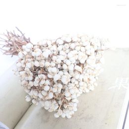 Decorative Flowers Real Mini Fruit Weddinng Arrangement Decorations White Fruits Natural Dried Small Flower Bouquet For Home Living Room