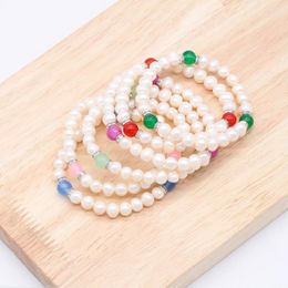 Charm Bracelets Vintage Fashion Real Natural Pearl Bracelet Woman Luxury Stone Korea Jewelry Anniversary Gift For Girls PB007