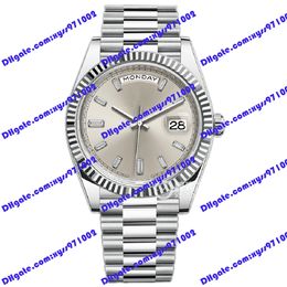 Highquality men's watch 2813 automatic mechanical watch m228236 40mm silver diamond dial stainless steel calendar week display 228238 sapphire glass watches