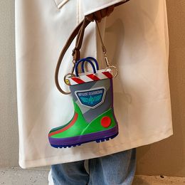 Contrast Colour Crossbody Bag Young Girls Creative Handbag Cute Shoes Shape Shoulder Bags For Women New Small Phone Purse