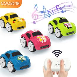 Electric/RC CAR RC Интеллектуальный датчик дистанционного управления Cartoon Mini Radio Radio Radio Electric Mode Mode Smart Music Toys для детей T221214