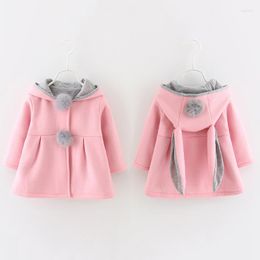 Jackets Spring Autumn Ear Hooded Girls Coats Kids Cotton Outerwear Children Clothing Baby Tops Toddler Clothes