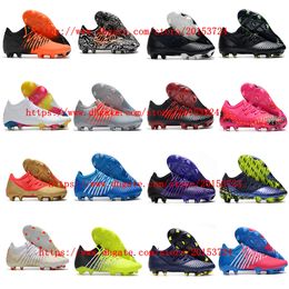 Mens High Ankle Soccer Shoes FG Cleats Firm Ground Trainers Outdoor Football boots