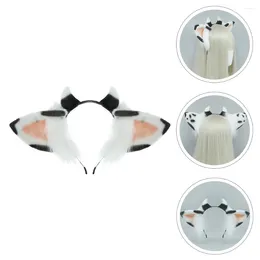 Bandanas Ears Cow Ear Headband Cosplay Hair Headwear Furry Hairband Animal Headbands Girl Headdress Hoop Halloween Female Holiday Band