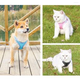 Dog Collars Cat Adjustable Harness Vest Walking Lead Leash For Puppy Dogs Collar Polyester