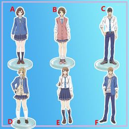 Keychains Anime Stand Konbini Kareshi Mashiki Miharu Nakajima Mikado Acrylic Figure Display Desktop Decoration 15cm