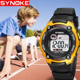 Synoke Neue digitale Kinder sehen elektronische Kinder Sportgelenk Uhr Digital-Watch f￼r M￤dchen Boy Kids Uhren M￤dchen Jungen clock2533