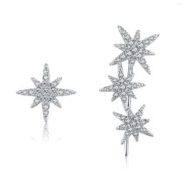 Brincos de garanhão Estrelas clássicas Jóias de estrela de piercings assimétricas para mulheres fofas de ouvido Brinco zk40