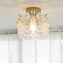 Ceiling Lights French Light Luxury Lamp Modern Simple Porch Terrace Personalised Corridor Cloakroom Decor Crystal Bedroom