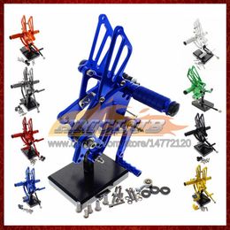 Motorcycle Adjustable CNC Foot Rest Footpeg Rear Set Pedal For Aprilia RS4 RS 125 RS125 06 07 08 09 10 11 2006 2007 2008 2010 2011 CNC Foot Pegs Footrest Rearset Kit 8Color