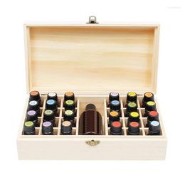 Storage Bags 24 1 Slots Wooden Essential Oil Box Display Container Treasure Jewellery Organiser