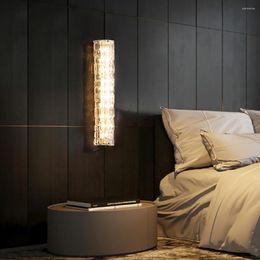 Wall Lamp Postmodern Luxury Long Strip Copper Lamps For Bedroom Bedside Living Room TV Background Lights Sconce Deco Lighting