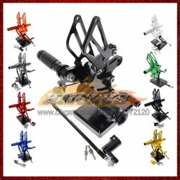 Motorcycle Adjustable CNC Foot Rest Footpeg Rear Set Pedal For Aprilia RSV1000R RSV1000 RSV-1000 RSV 1000 R 09 10 11 12 13 14 15 CNC Foot Pegs Footrest Rearset Kit 8Colors