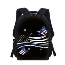 School Bags 12Inch Casual Kindergarten Book Bag Students Small American Flag Pattern Printed Boys Kids Backpack Children Gift