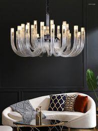 Pendant Lamps Postmodern Light Luxury Living Room Chandelier Italian Design Dining Bedroom Glass Fashion