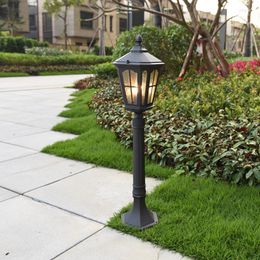 European Retro LED E27 Outdoor Lawn Lamp Villa Garden Single Grass Waterproof IP65 Courtyard Street Light Landscape Fixture