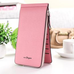 2018 New Ladies Card Holder Multiple Card Slots Long Wallet Korean Fashion Long Zipper Hasp Mobile Phone Bag281B