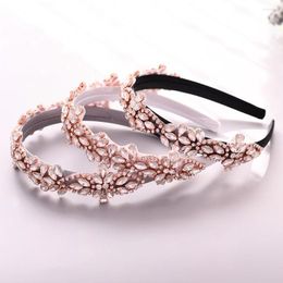 Headpieces S429-FG Women Lady Elastic Fashion Metal Rhinestone Head Chain Jewellery Headband Hairband Hair Band Accessories