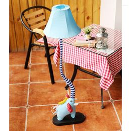 Floor Lamps Lovely Lamp Bedroom Creative Cartoon Children's Room Rustic Fabric Living Table