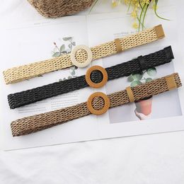 Belts Cotton And Linen Woven Belt Women's Ethnic Boho Style Dress Shirt Jeans Accessories Summer Thin Waist Girdle Gothic Korean