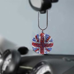 Interior Decorations Bling Car Rear View Mirror Pendant Crystal Ball Rhinestone Hanging Ornament For Mini Cooper Car Charm Decoration Accessories T221215