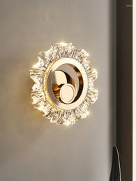 Wall Lamp Gold Sunflower Lights Living Room Luxury Bedside El Corridor Stairs Led Light Modern Background