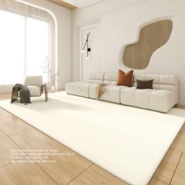 Carpets Minimalist Solid Colour Large Area Living Room Comfortable Carpet Sofa Bedroom Cloakroom Thickened Non-slip Soft Polyester Rugs