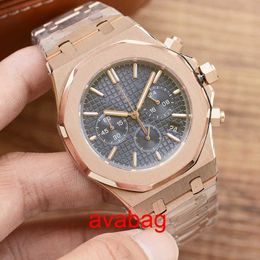 Wristwatches Classic Mens Watches Quartz Movement Watch 42mm Fashion Business Wristwatch Montre De Luxe Gifts for Men Rose Gold