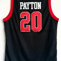 STRT Gary Payton Skyline #20 High School Black Stitch Jersey for Men.