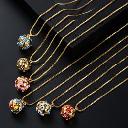 S3368 Fashion Jewelry Gold Plated Enamel Evil Eye Ball Pendant Necklace For Women Geometric Blue Eyes Choker Necklaces