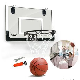 Darts Kids Mini Basket Ball Board Toy Set Children Hanging Basketball Hoop Indoor Door Wall Mounted S Sport Trainer Boy Gift 221014 Dhrl9