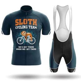 Sloth Pro Team Cycling Jersey Set 2024 Newset Summer Quick Dry Bicycle Clothing Maillot Ropa Ciclismo MTB Cycling Men Suit