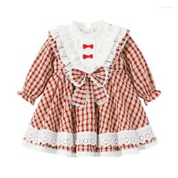 Girl Dresses Baby Girls Dress Toddler Plaid Kids Clothes Princess Costume Cute Spring Autumn 0-4Yrs Party For Children's Clothing