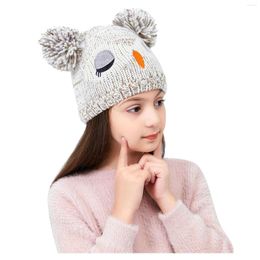Berets Cartoons Hats Winter Woollen Outdoor Autumn Neutral Hat Knitted Child Warm Baseball Caps Youth Adjustable