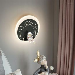 Wall Lamps Creative Astronaut Star Bedroom Living Room Background Lights Corridor Aisle Indoor Decor Lighting Led Lamp