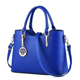 HBP Tote Handbags Women Totes Bags Large Capacity PU Leather Shoulder Bag Bolsos Mujer Blue Colour Feminina