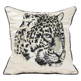 Pillow Leopard Print Tiger Living Room Sofa Pillowcase Bedroom Modern Minimalist Neoclassical Bedside Waist Backrest