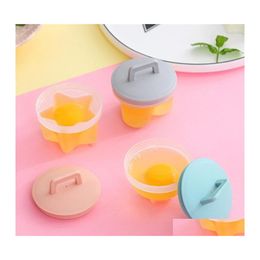 Egg Tools Home Kitchen Steamer Non Stick Cup Boiled Eggs Mod 4 Pcs Set With Lid And Brush Household Supplies 8 8Wd J2 Drop Delivery Otxpl