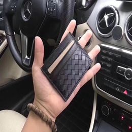 Designer Luxury Mini hand Bag Lambskin Antique Hand-woven Card Holder Knitting Coin Purse Fashion Genuine leather Multi-card purse297m