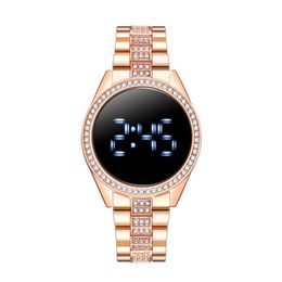 Women diamond touch LED watches fashion waterproof Trend woman couple watch Unique display The most special gift jam tangan peremp199q