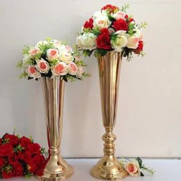 Party Decoration 10PCS/LOT Sliver Tabletop Vase Metal Flower Table Centrepiece For Mariage Flowers Vases Wedding
