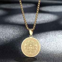 Pendant Necklaces Exquisite Mythical Medusa Necklace Women Men Ancient Greek Symbol Jewellery Stainless Steel Pagan Gift257S