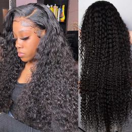 Lace Wigs 13x4 Water Wave Front Curly for Black Women Bob 30 40 Inch Hd Human Hair Wet and Wavy Loose Deep Frontal 221212