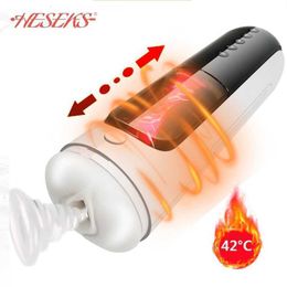 Sex toys massager Automatic Heating Telescopic Masturbation Cup For Man Hand Free Intelligent Oral Sucking Masturbator Toys Men