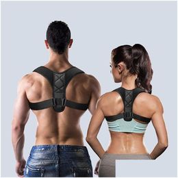 Sports Toys Medical Adjustable Clavicle Posture Corrector Men Woemen Upper Back Brace Shoder Lumbar Support Belt Corset Postures Dro Dh2Zu