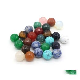 Arts and Crafts Arts And Crafts 10Mm Polished Loose Reiki Healing Chakra Natural Stone Ball Bead Palm Quartz Mineral Crystals Tumbled Gemstones Spor Dhjbz