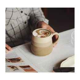 Muggar mugg keramisk frosting för bordsskiva europeisk stil kreativ latte kaffekopp frukost mjölk koppar par gåva tazas cafe caneca drop dhe3i