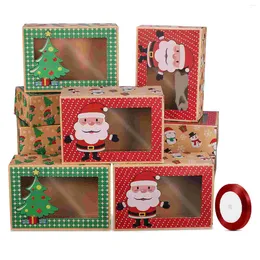 Gift Wrap Boxes Christmas Box Cupcake Bakery Packaging Tins Treatcontainer Papergoodie Smallcandy Containers Wrapping Holiday Cookie